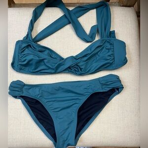 Tommy Hilfiger Halter Top Bikini and Bottoms. EUC Size M